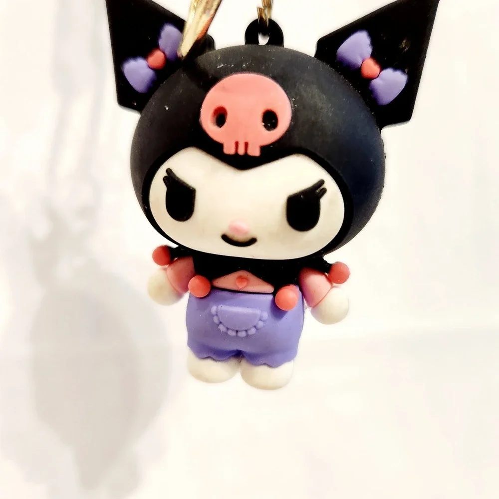 Sanrio‎ Kuromi Keychain and Purple HAPPY Lanyard